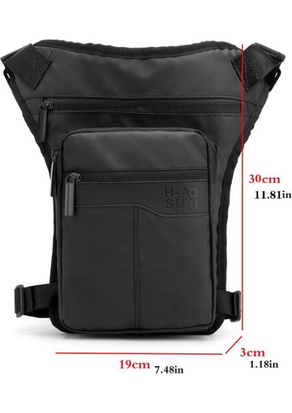 Oxford Kalça Düşüşlü Bacak Çantası Erkeklere Uygun Suya Dalı Çoklu Cebli Siyah (Yurt Dışından) fiyatları