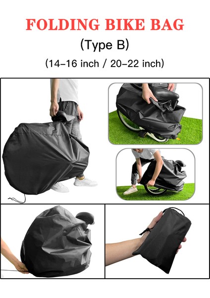 14 - 16 Inçlik Katlanabilir Bisiklet Için Taşınabilir Katlanabilir Bisiklet Yolculuk Çantası (Yurt Dışından) fırsatları