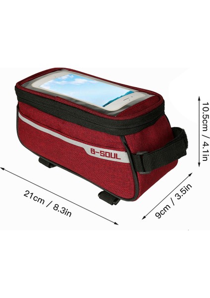 Mtb Bisikleti Üst Tüp Cep Telefonu Çantası 6" Ekranlı Kulaklık Delikli (Yurt Dışından) modelleri