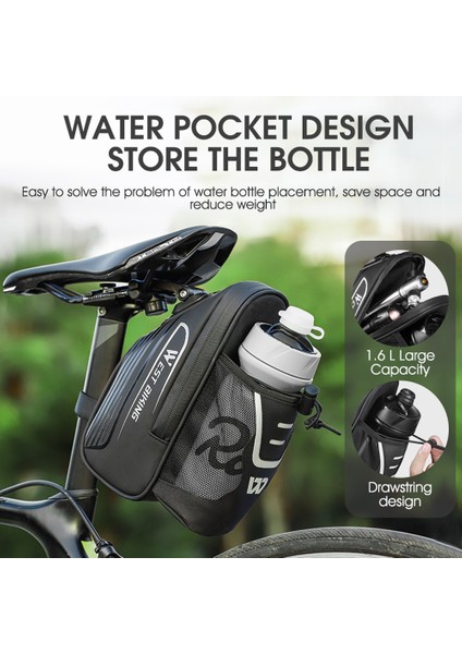 1.5l Büyük Kapasiteli Taşınabilir Su Geçirmez Bisiklet Saddle Çantası (Yurt Dışından) indirimleri