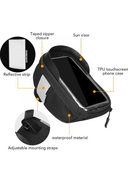 Dokunmatik Suya Dalı Bisiklet Cep Telefonu Çantası (Yurt Dışından) fırsatları