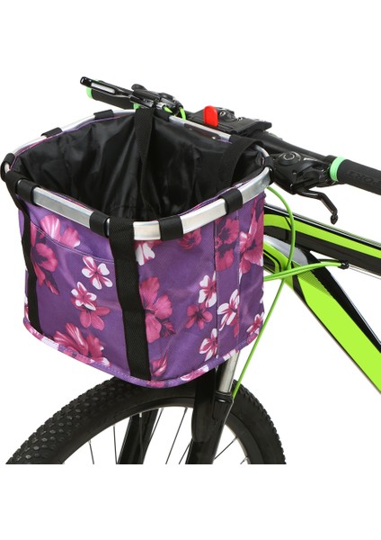 Şapkalanabilir Çiçek Desenli Evcil Hayvan Taşıyıcı Bisiklet Sepeti (Yurt Dışından) indirimleri