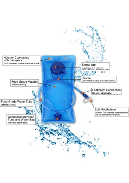 2 Litrelik Sızıntısız Açık Hava Sporları Için Hidrasyon Torbası Yedek Parçası (Yurt Dışından) fiyatları
