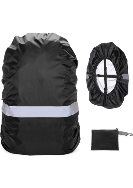 Bisiklet Sürüşü Için Yansıtıcı Şeritli Su Geçirmez Sırt Çantası Kapağı (Yurt Dışından)
