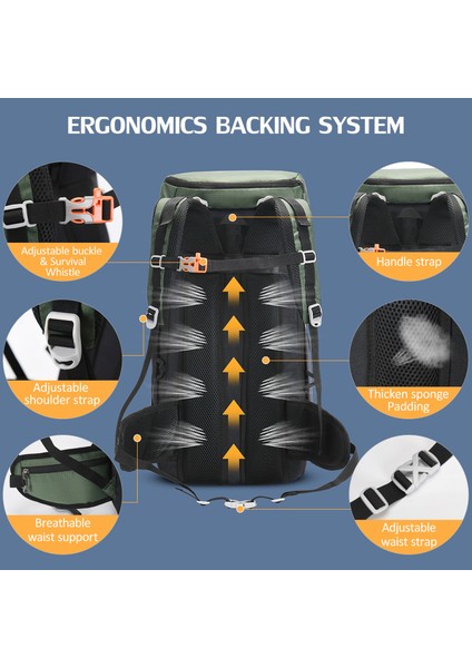 50L Dağcılık Sırt Çantası Su Geçirmez Büyük Kapasiteli (Yurt Dışından) indirimleri