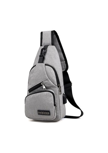 Erkeklerin Kumaş Yaka Çanta (Gölge Gri) (Yurt Dışından)