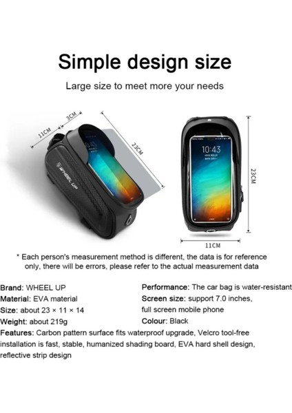 Bisiklet Ön Çerçeve Su Geçirmez Dokunmatik Ekranlı Çantaları (Yurt Dışından) fırsatları