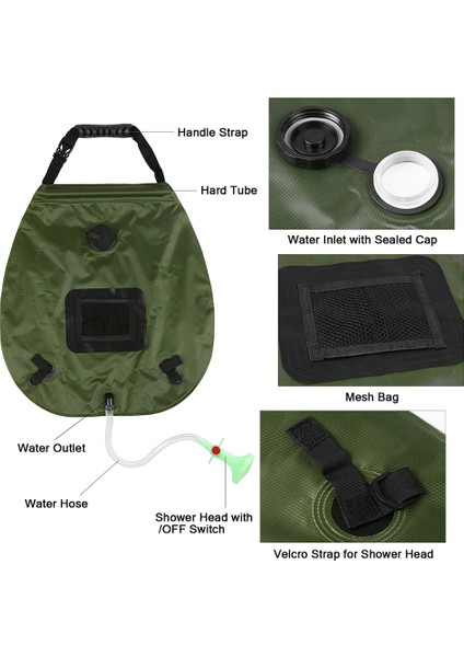 20L Daraltılabilir Su Torbası Taşınabilir Güneş Enerjili (Yurt Dışından) fiyatları