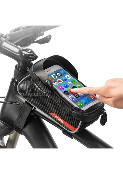 Bisiklet Ön Çerçeve Çantaları Suya Dalı Büyük Kapasiteli, 6.5" Altı Iphone'lara Uyar (Yurt Dışından)