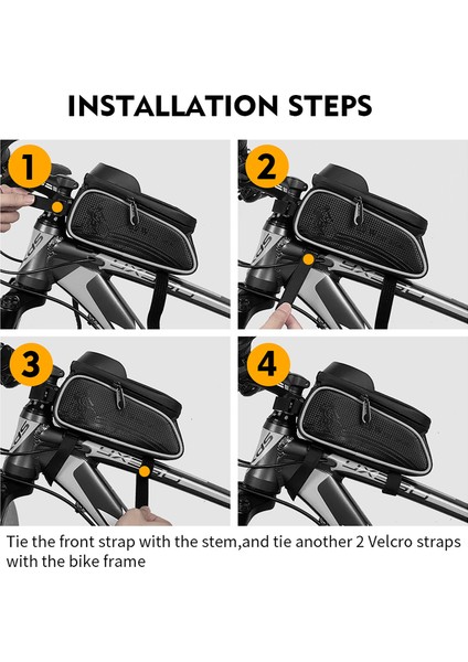 Mtb Yol Bisikleti Su Geçirmez Dokunmatik Ekranlı Üst Boru Çantası (Yurt Dışından) modelleri