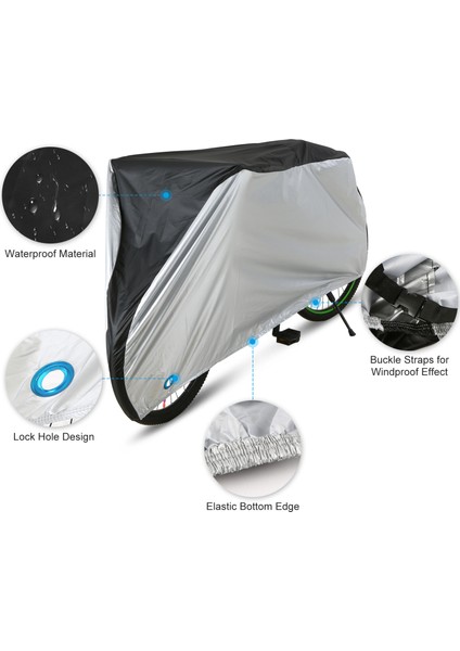 Su Geçirmez Kilit Delikli Çevre Şartlarına Dalı Bisiklet Kapağı (Yurt Dışından) modelleri