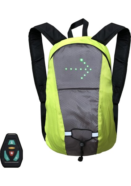 LED Bisiklet Yön Sinyali 15L USB Şarj Edilebilir Su Geçirmez Bisiklet Çantası (Yurt Dışından)