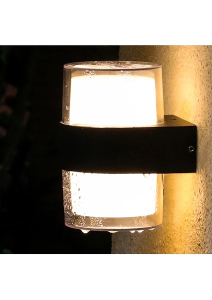 12W Sıva Üstü LED Aplik Günışığı, Beyaz, Modern ve Şık, Cam, E14 Duy, Aydınlatma