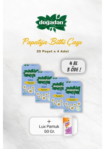 4 Al 3 Öde Doğadan Papatya Bitki Çayı, Pamuk
