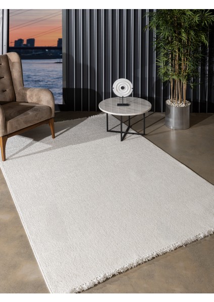 Azura İskandinav Salon Halısı Mutfak Halısı Yolluk Bukle Dokuma Halı Tozumaz Beyaz Halı AZR-07 fırsatları