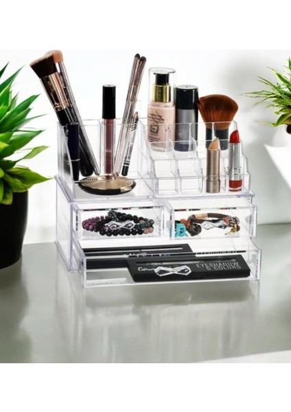 3 Çekmeceli Makyaj Düzenleyici Organizer Set