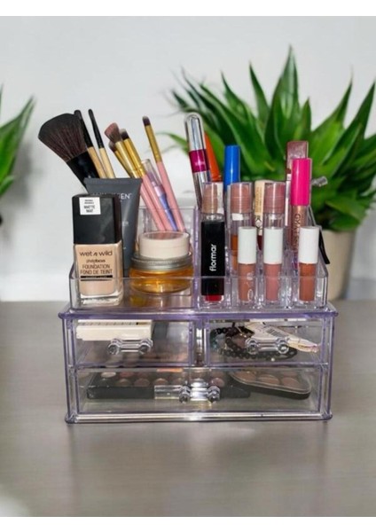 3 Çekmeceli Makyaj Düzenleyici Organizer Set