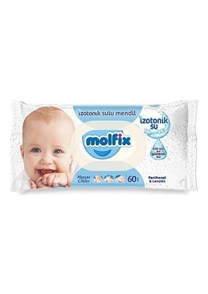 Islak Havlu Mendil Izotonik Hassas Ciltler 18 Li Set 60 Yaprak Plastik Kapaklı
