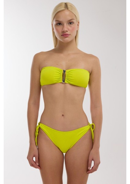 5606 Sarı Straplez Bikini Takımı