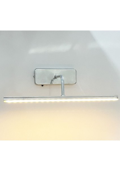 Gümüş Renkli Kuğu Ledli Duvar Tablosu, Pilli Aplik, Metal Duy, E14, Şık ve Modern Dekor