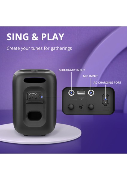 Halo 110 Mikrofonlu Parti Hoparlörü Karaoke