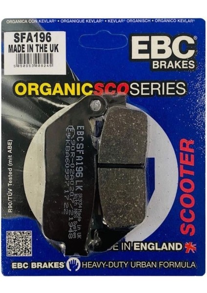 Yamaha X-Max 250 Ebc Organik Ön Fren Balata Fren Balata 2010-2017