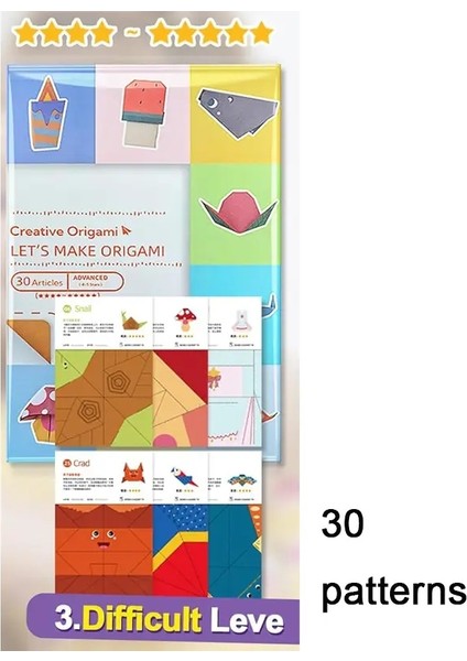 Origami Kiti 30/96 Sayfalar Origami Kağıt Zanaat Rehber Kitabı Diy Sanat Zanaat Projeleri Yeni Başlayanlar Için Malzemeler Çocuklar Çocuklar Erkek Kızlar Renk: 30 Sayfa (Yurt Dışından)