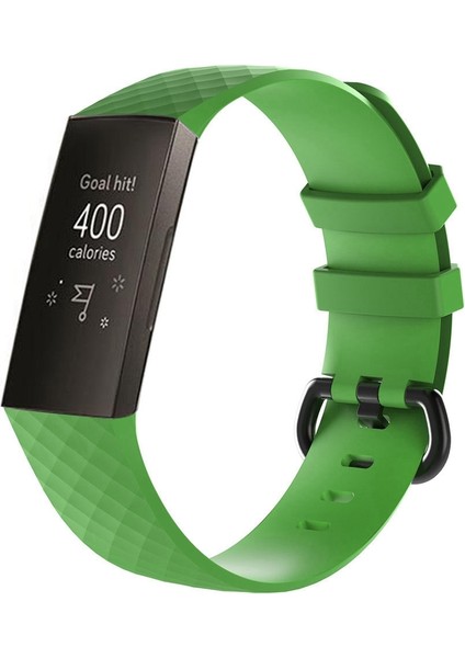 Fitbit Charge 4 Için Silikon Saat Bandı Küçük Boyut: 190*18MM Yeşil (Yurt Dışından)