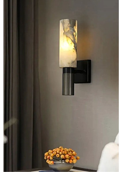 Modern Special Edition Marble Tasarım Mermer Ledli Aplik Şık Görsellik Katar