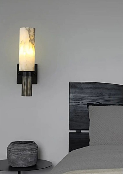 Modern Special Edition Marble Tasarım Mermer Ledli Aplik Şık Görsellik Katar