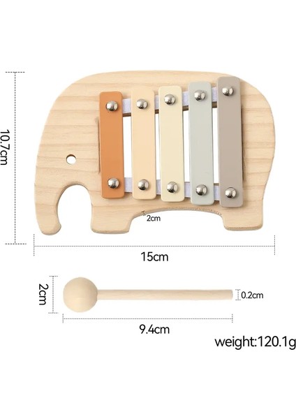 Montessori Ahşap Oyuncak Çok Renkli Çok Renkli Ksilofon Çan Boncukları Davul Sütunu Müzik Aleti Oyuncak Çocuk Eğitim Müzik Aleti Hediye Color: 01 (Yurt Dışından)