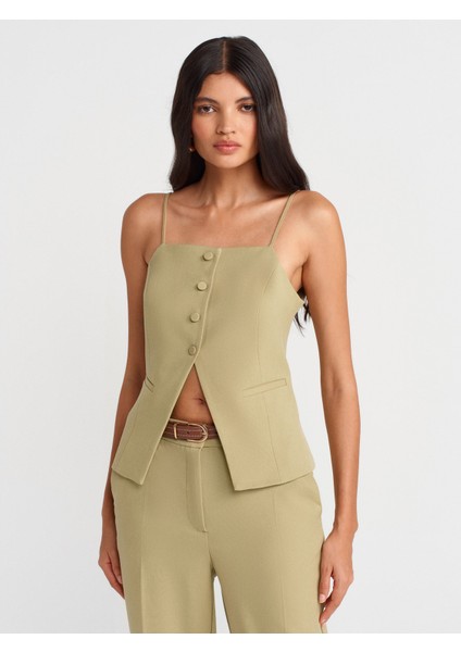 60585 Askılı Yelek-Çağla