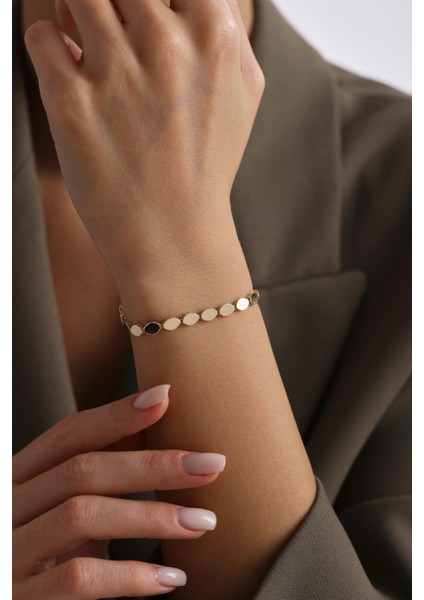 14 Ayar Badem Altın Bileklik modelleri