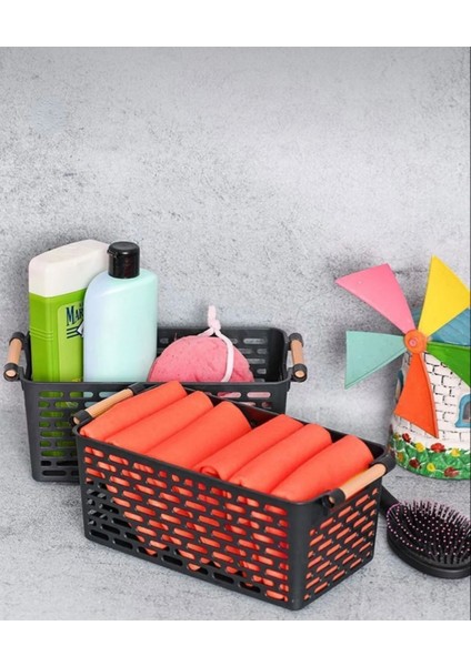 2 Li Siyah Çok Amaçlı Düzenleyici Mutfak, Banyo, Dolap Içi ve Ofis Kullanımı Için Pratik Organizer indirimleri