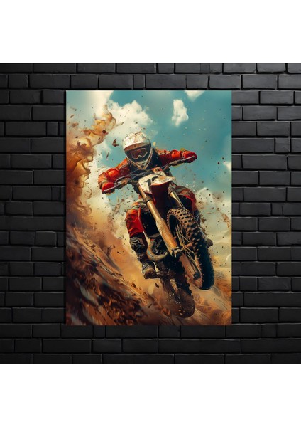 Anime Metal Poster Parlak Göz Alıcı Renkler - Cennet Şelalesi Doğanın Muhteşemliği