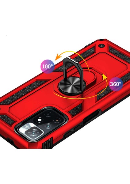 Xiaomi Poco M4 Pro 5g Kılıf Rntc Kapak-Kırmızı