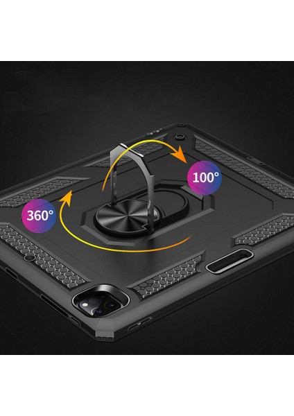 Apple iPad Pro 12.9 2020 (4.nesil) - Uyumlu Uyumlu Tablet Vega Kapak-Siyah