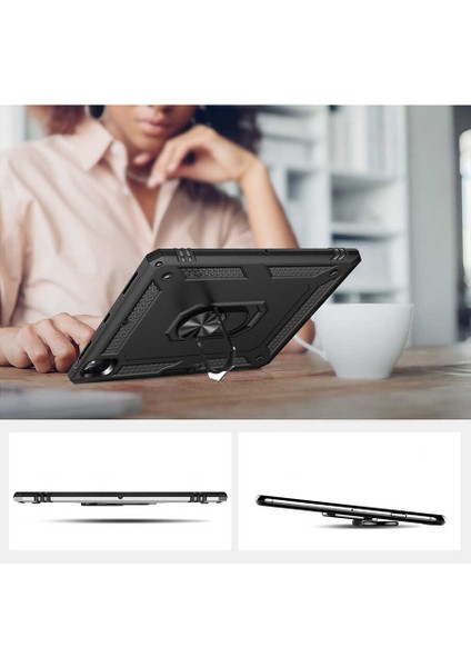 Apple iPad Pro 12.9 2020 (4.nesil) - Uyumlu Uyumlu Tablet Vega Kapak-Siyah