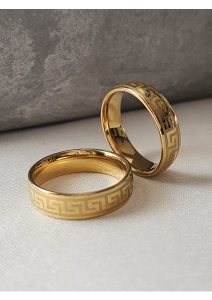 Alyans Yüzük Gold Çelik 5mm fırsatları