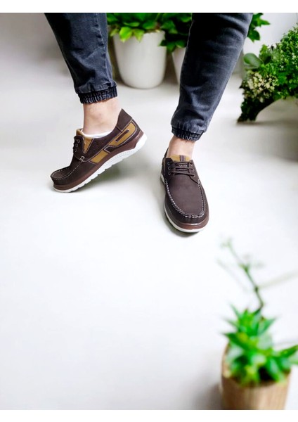 Erkek Günlük Nubuk Deri Bağcıklı Ortopedik Ayakkabı fiyatları