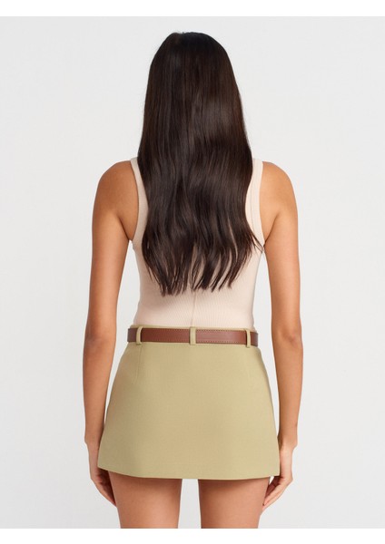 81059 Kemerli Kruvaze Şort Etek-Çağla fiyatları