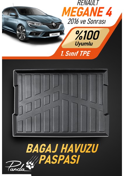 Renault Megane 4 Hatcback 2016 Sonrası 4d Havuzlu Bagaj Havuzu