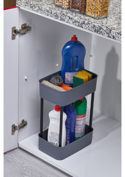Hwh-Easy 2 Katlı Çok Amaçlı Raf Mutfak ve Banyo Organizer Düzenleyici (Tekerleksiz) fiyatları