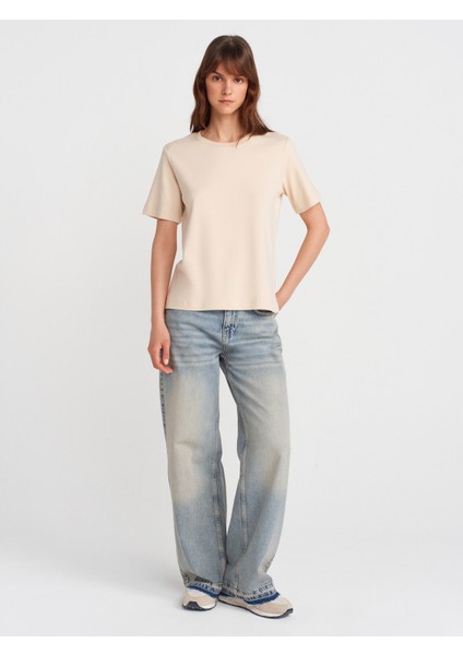 31763 Bisiklet Yaka T-Shirt-Taş fırsatları