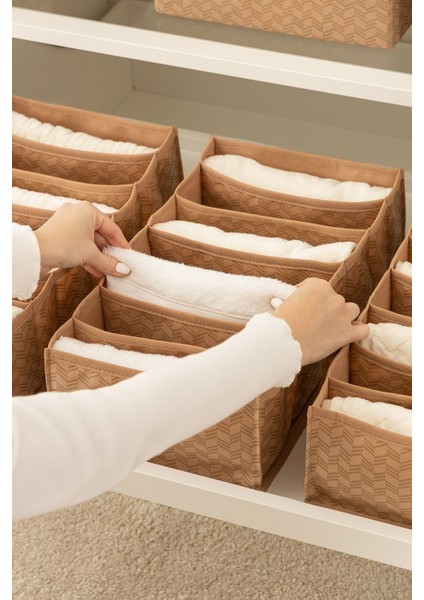 3lü Set 7 Bölmeli Bej Dolap Çekmece Içi Akordiyon Katlanır Çorap Çamaşır Düzenleyici Organizer modelleri