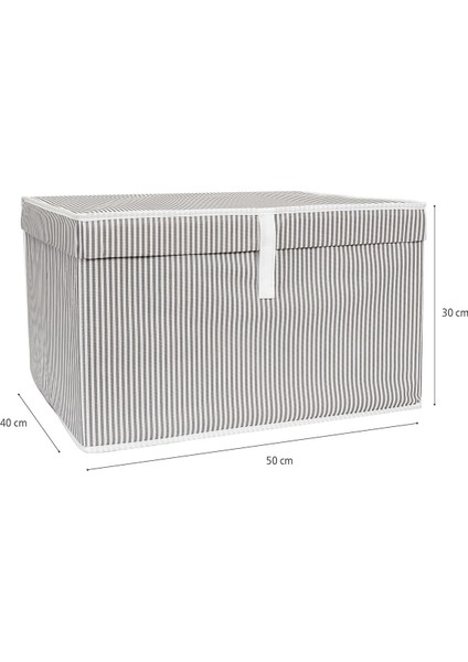Kapaklı Çok Amaçlı Çamaşır-Saklama-Düzenleme Vb.hurç, Kutu 50 x 40 x 30 - Maxi Model Kutu - Gri fırsatları