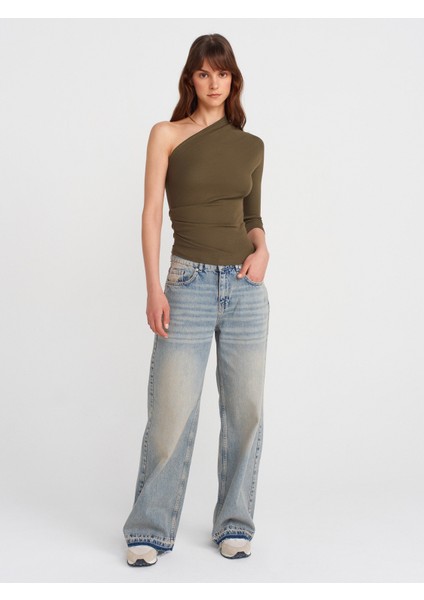 71972 Paça Ucu Izli Denim Pantolon-Tint