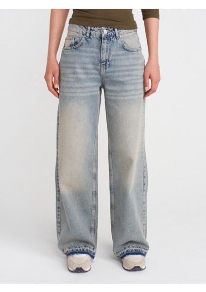 71972 Paça Ucu Izli Denim Pantolon-Tint fırsatları