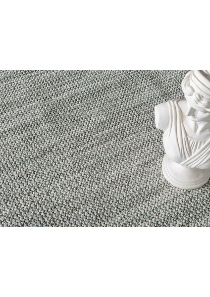Azura İskandinav Salon Halısı Mutfak Halısı Yolluk Bukle Dokuma Halı Tozumaz Yeşil Krem Halı AZR-02