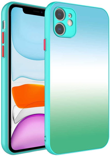 Apple iPhone 11 Kılıf Kamera Korumalı Renkli Temperli Rntc X-Cam KAPAK-NO13
